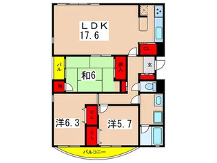 サニ-クレスト百合ヶ丘【4階】の間取り