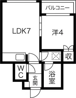 サンテラス菊水【4階】の間取り