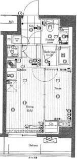 メイクスデザイン門前仲町【10階】の間取り