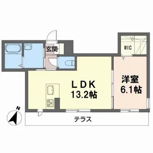 BEREO east one【1階】の間取り