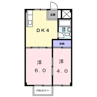 パークサイドこじま【2階】の間取り