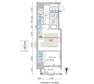 パークアクシス日本橋本町【13階】の間取り