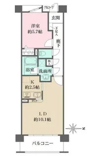 アボリアスコート笹塚イースト【3階】の間取り