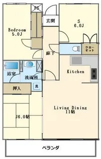 ジョイプラザ平井【4階】の間取り