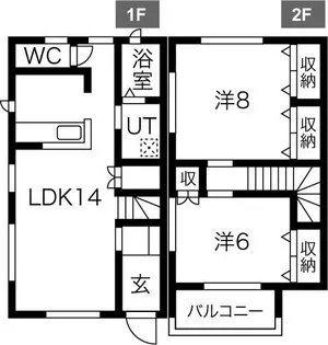 竹林メゾネットIII西の間取り