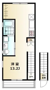 ルーツ壱番館【2階】の間取り