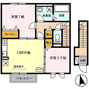 クレインハウス【2階】の間取り