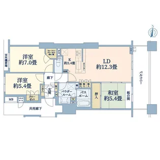ザ・タワー&パークス田園都市溝の口【4階】の間取り