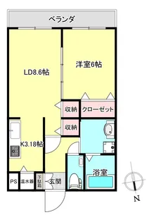 グランデール親和【2階】の間取り
