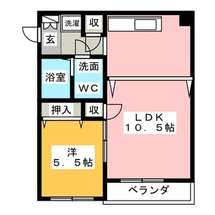 第2メゾン高安【2階】の間取り