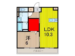 アクイユ ソレイユ【1階】の間取り