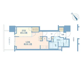 プラウドタワー相模大野クロス タワー棟【9階】の間取り
