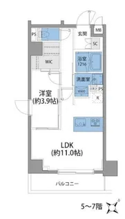 ルネサンスコート築地【6階】の間取り