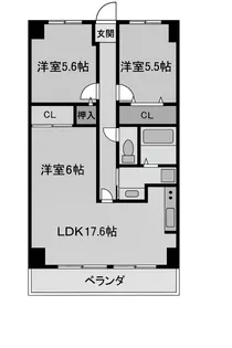 スカール新居浜【3階】の間取り