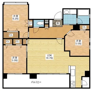 ヒルズ文教【5階】の間取り