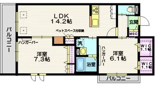 ヴェルデメゾン たまプラーザ【1階】の間取り