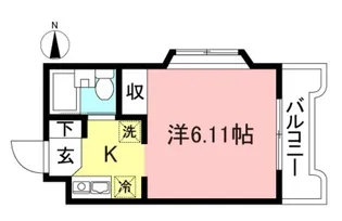 ガーデンハイツ宿河原【1階】の間取り