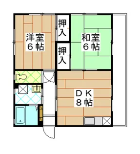羽村アパート【1階】の間取り