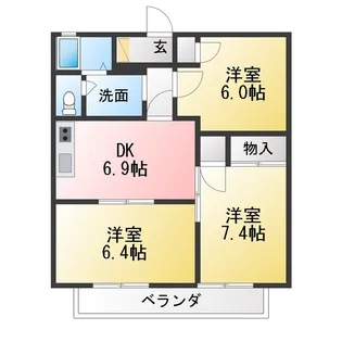 リヴェール東山【2階】の間取り