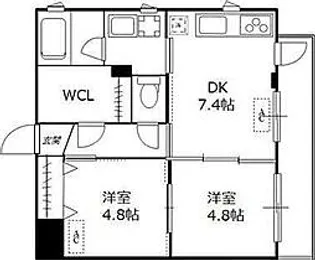 カーサドマーニ【2階】の間取り