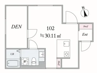 the trias togoshiginza【1階】の間取り