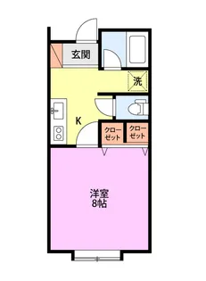 クローバーハイツI【1階】の間取り