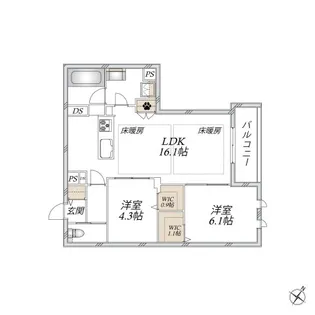 ヴィクトワール南流山【3階】の間取り