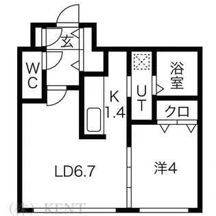 Enchante発寒南【2階】の間取り