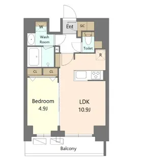 S-RESIDENCE新宿早稲田avelis【12階】の間取り