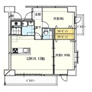 ルリーフ江坂【2階】の間取り