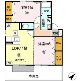 デュランタ【1階】の間取り