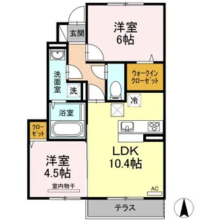 リヴェール南吉田 A棟【1階】の間取り