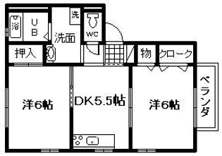 ボナール B棟【2階】の間取り
