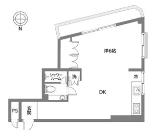 東洋代々木上原コーポ【4階】の間取り