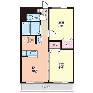ヒルサイドテラス白金台【2階】の間取り