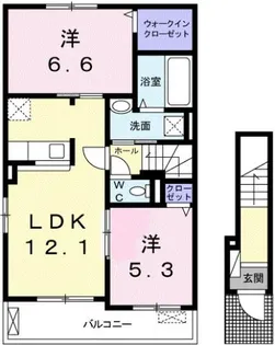 ズューデン A【2階】の間取り