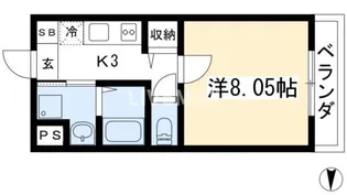 ロックリバー烏丸【2階】の間取り