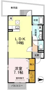 セジュール加美北【1階】の間取り