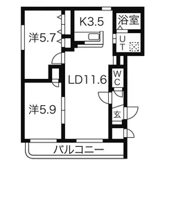 大光10番館【1階】の間取り