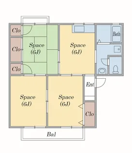 フレマリール高苗代【1階】の間取り