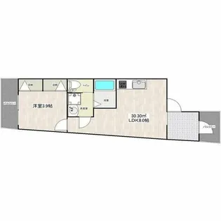 GRACE COURT住吉【1階】の間取り