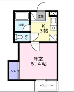 シティーハイツ フリージアB棟【1階】の間取り