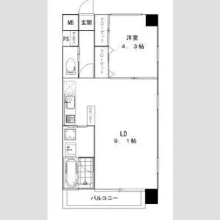 ヴィアーレ木ノ下二丁目【8階】の間取り