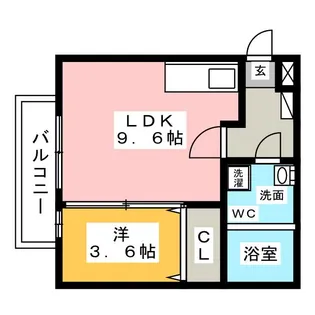 La Vie en rose【2階】の間取り