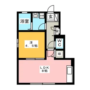 シャンテ・レーブ【1階】の間取り