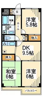 むつみ・エンゼルハイムつつじヶ丘【5階】の間取り