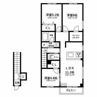 Casa Alivio【2階】の間取り