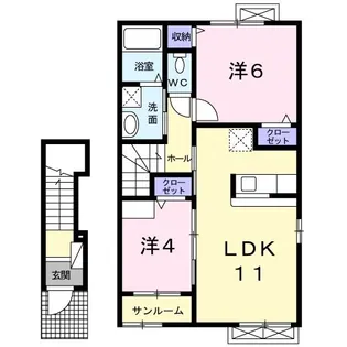 パルテール【2階】の間取り
