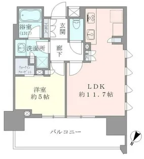 Brillia品川キャナルサイド【5階】の間取り