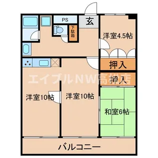 ダイアパレス丸の内【9階】の間取り